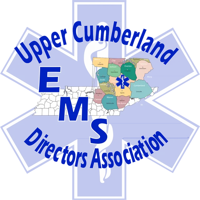 Upper Cumberland EMS Directors’ Association logo: the Star of Life over the fourteen member counties